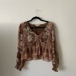 American Eagle Medium Cropped Blouse